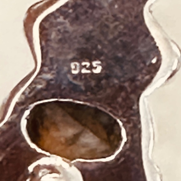 925 SS, Spiny Oyster Copper Turquoise cat dangle earrings NWOT - Picture 11 of 13